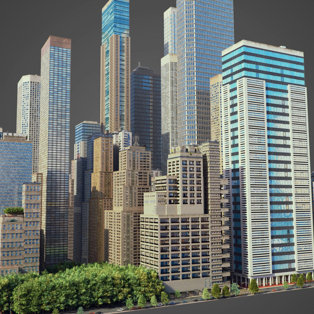 Realistic City S7 3D Model – Low Poly Urban Environment, FBX - View 17