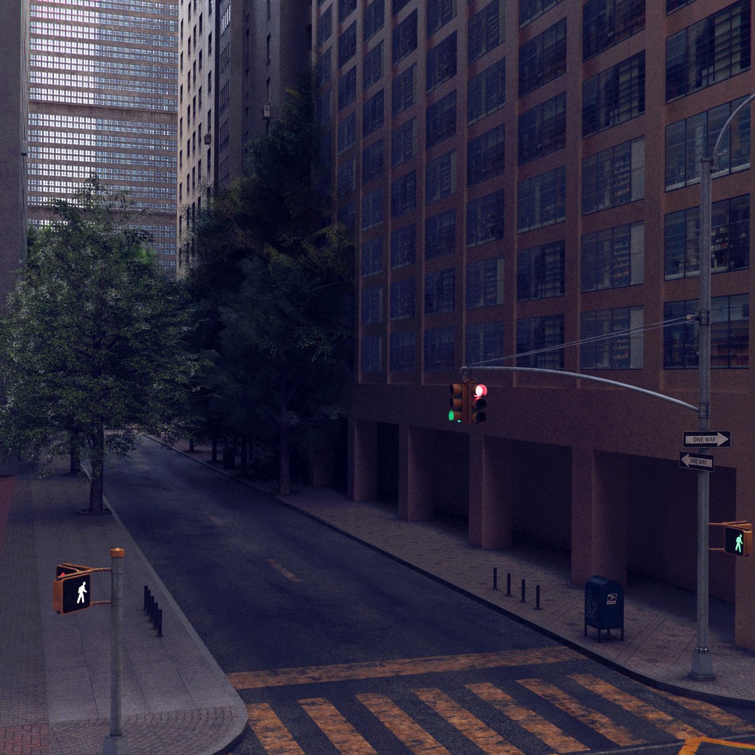 Realistic City S7 3D Model – Low Poly Urban Environment, FBX - View 18