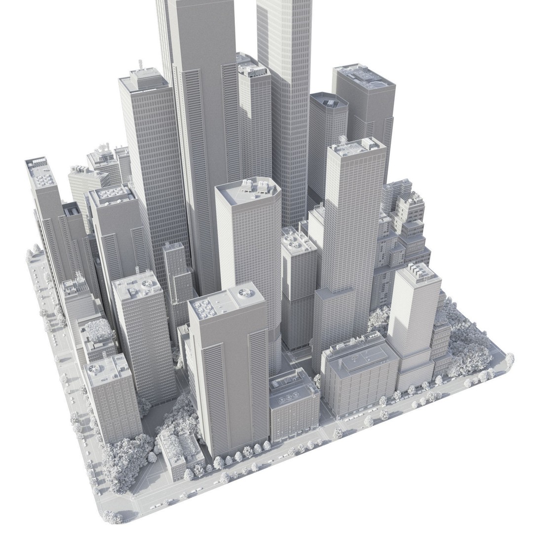 Realistic City S7 3D Model – Low Poly Urban Environment, FBX - View 21