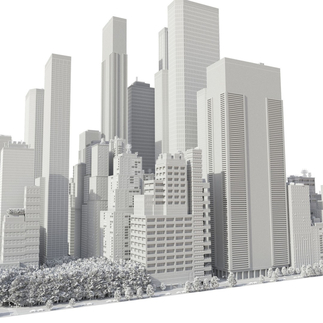 Realistic City S7 3D Model – Low Poly Urban Environment, FBX - View 24