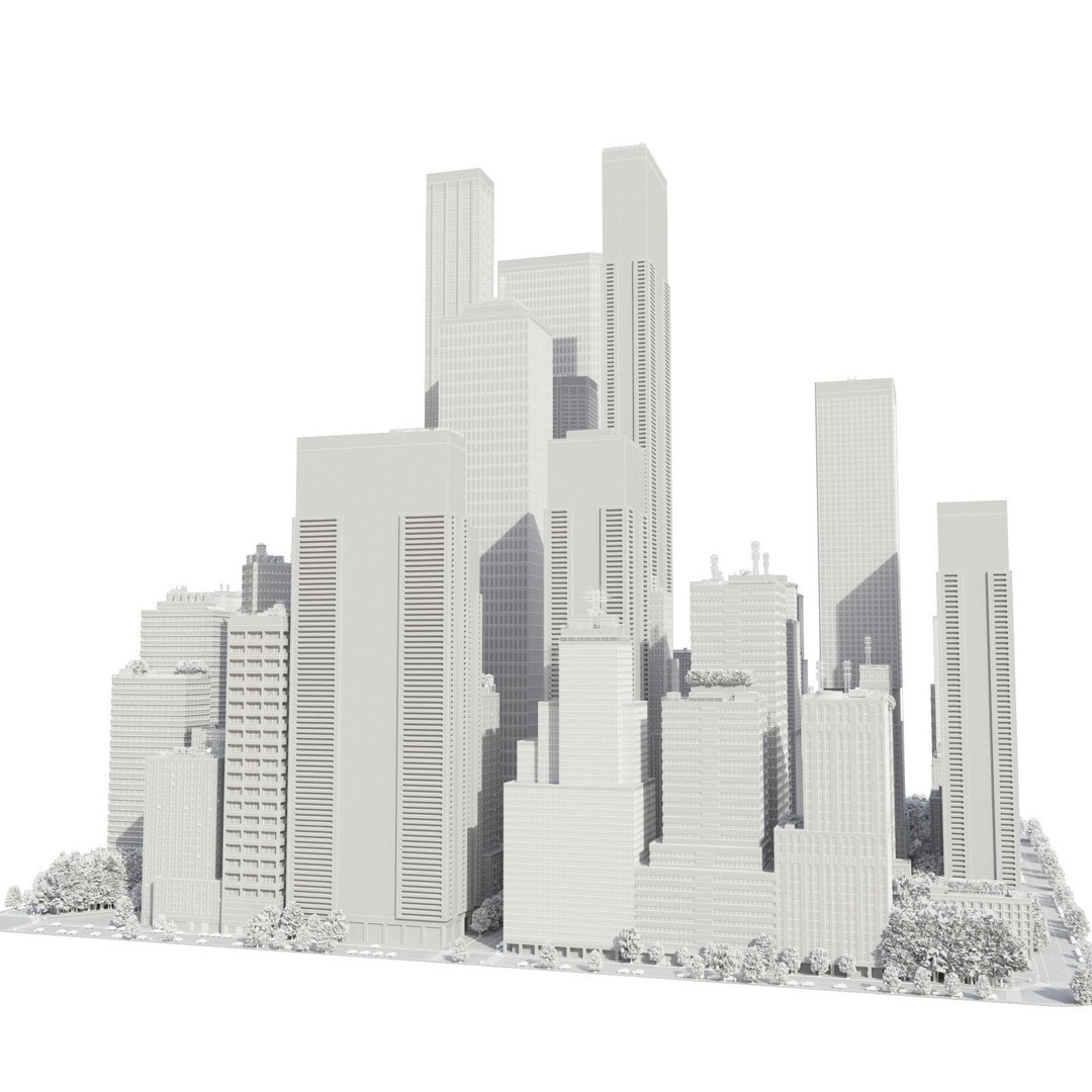 Realistic City S7 3D Model – Low Poly Urban Environment, FBX - View 25
