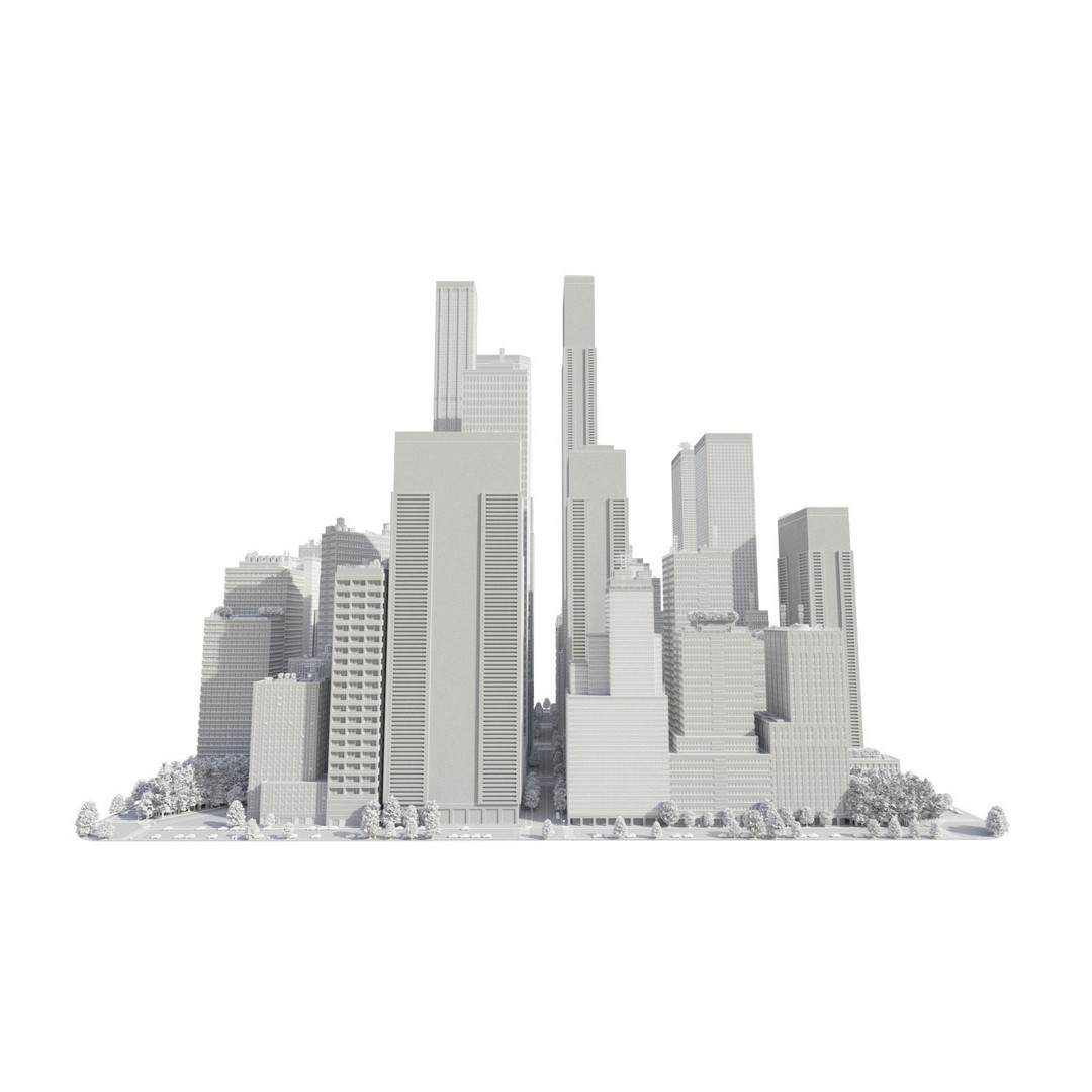 Realistic City S7 3D Model – Low Poly Urban Environment, FBX - View 27