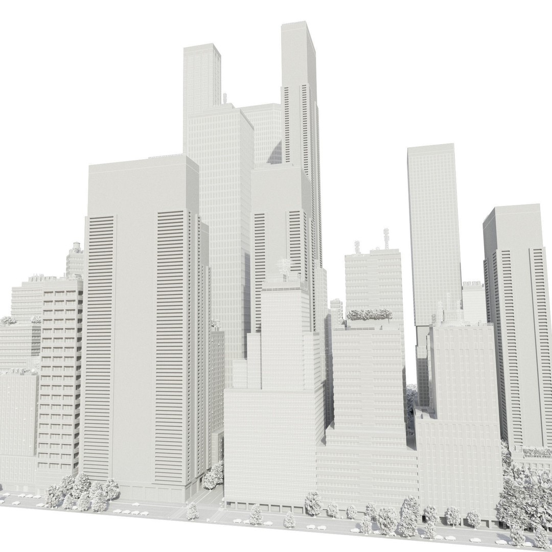 Realistic City S7 3D Model – Low Poly Urban Environment, FBX - View 29