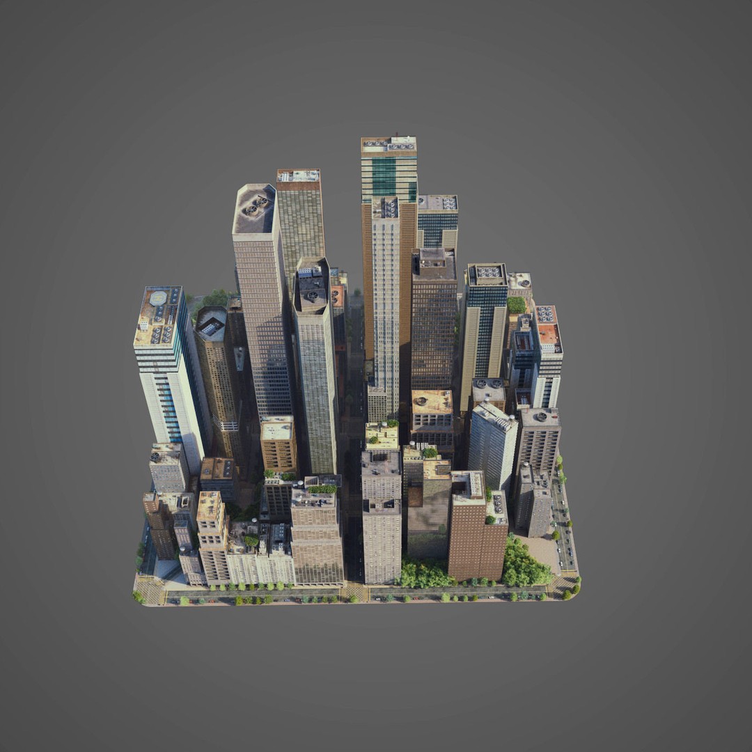 Realistic City S7 3D Model – Low Poly Urban Environment, FBX - View 4