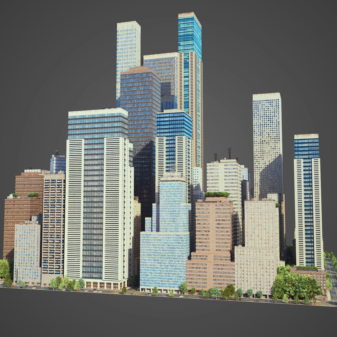 Realistic City S7 3D Model – Low Poly Urban Environment, FBX - View 5