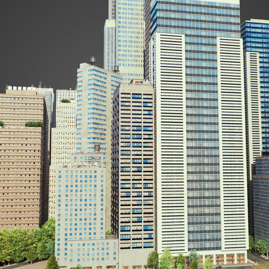 Realistic City S7 3D Model – Low Poly Urban Environment, FBX - View 6