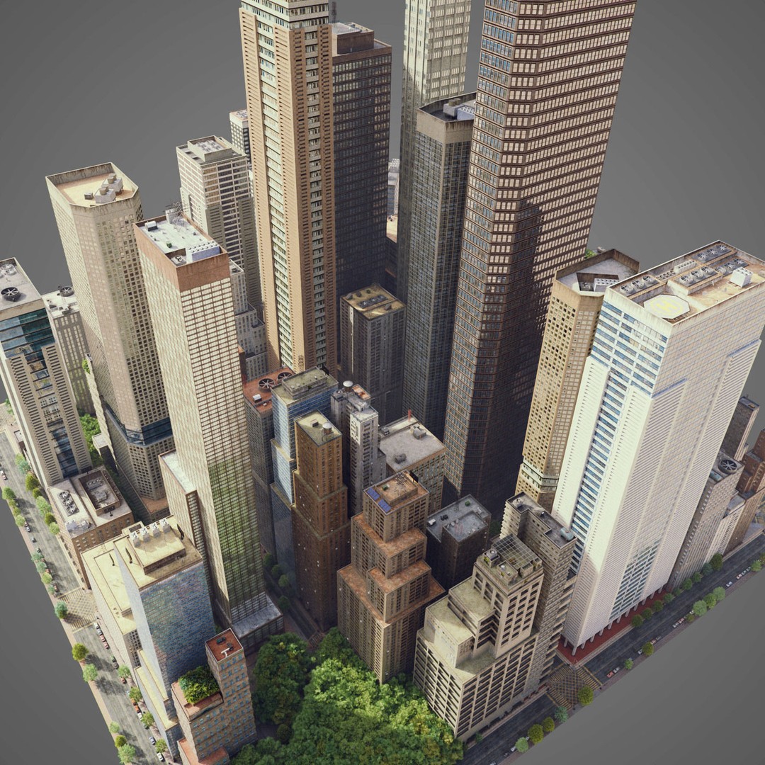 Realistic City S7 3D Model – Low Poly Urban Environment, FBX - View 8