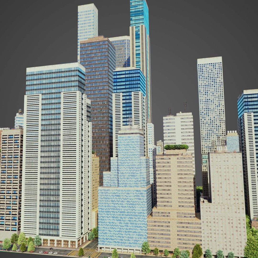Realistic City S7 3D Model – Low Poly Urban Environment, FBX - View 9