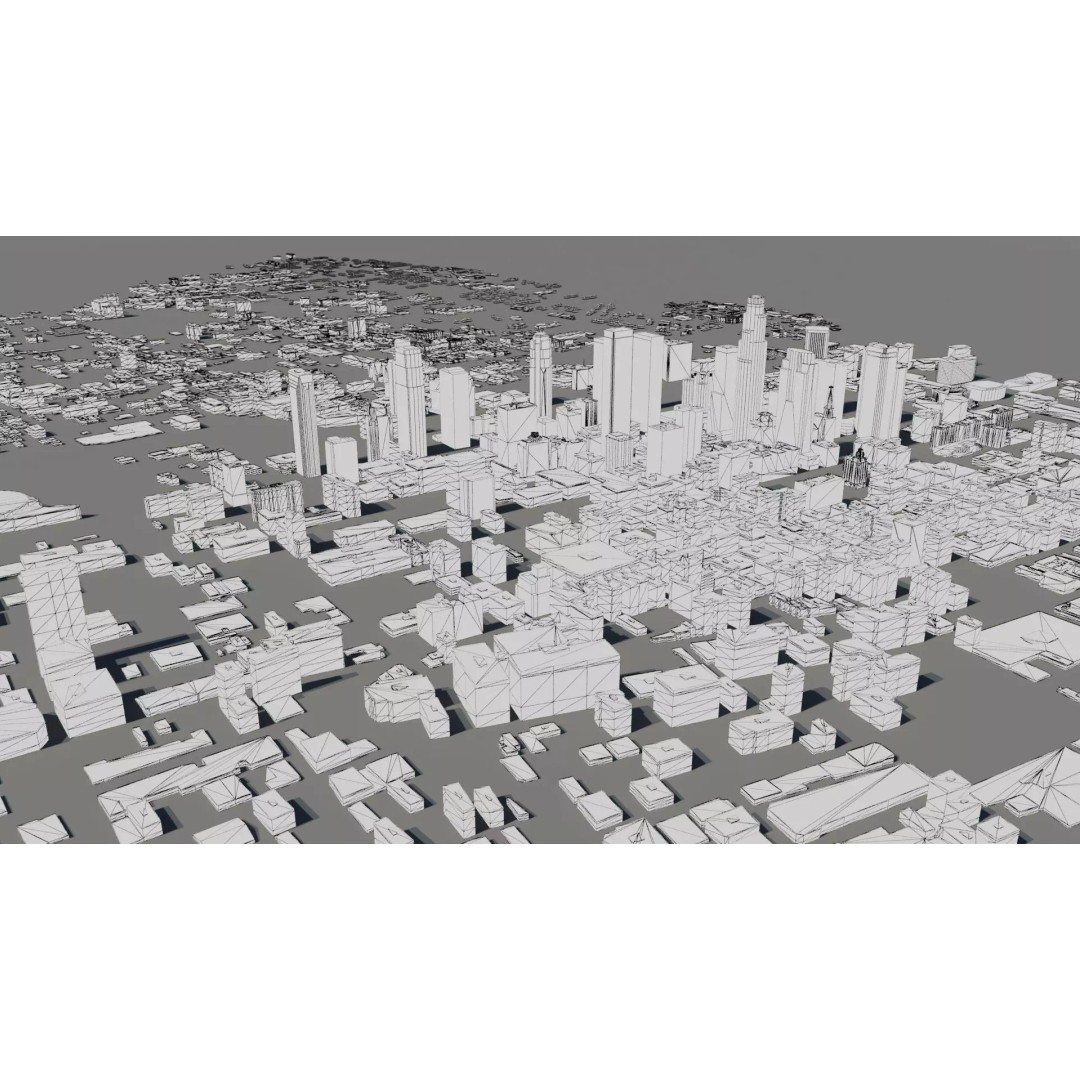 Big City 3D Model – Low Poly Architectural Asset, FBX