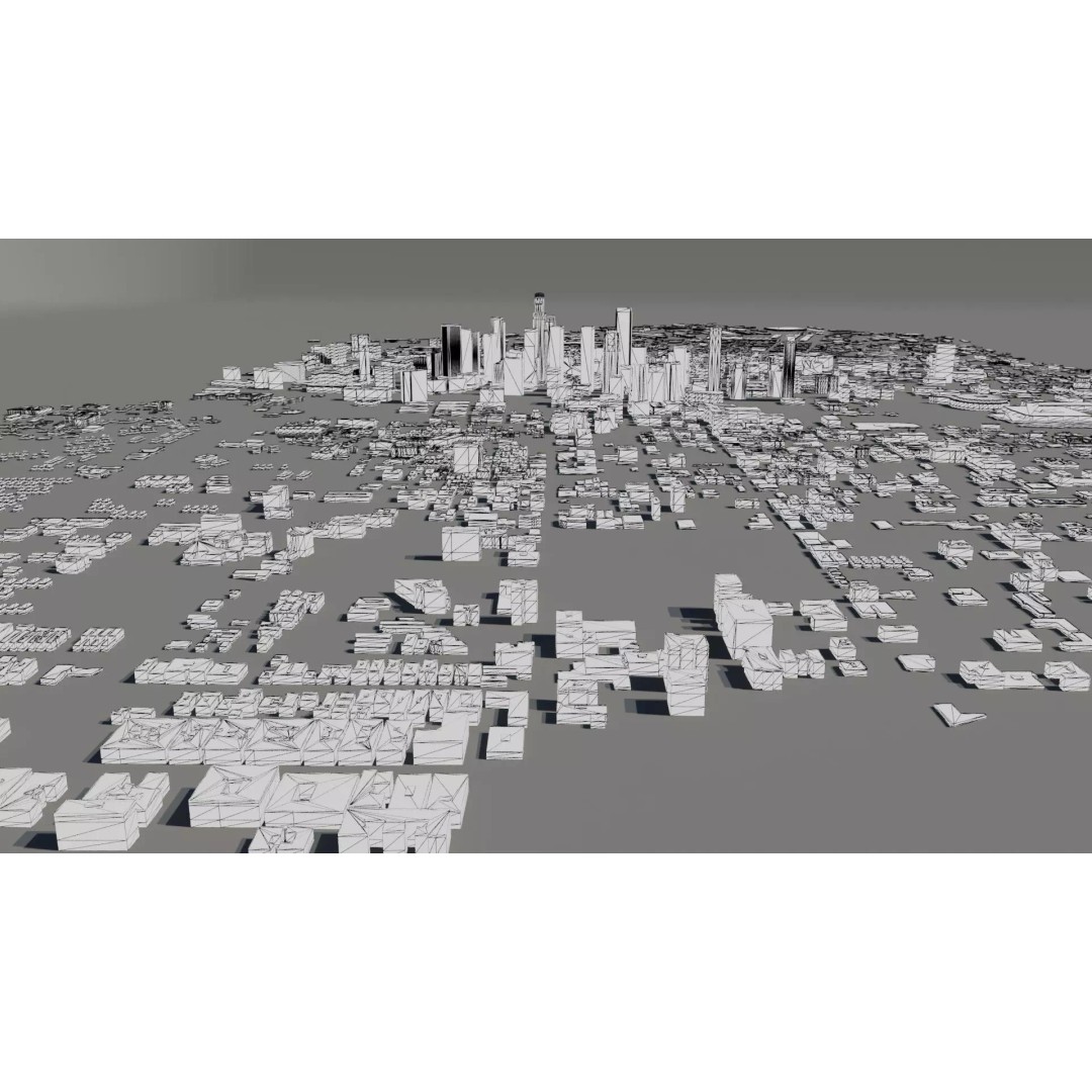 Big City 3D Model – Low Poly Architectural Asset, FBX - View 10