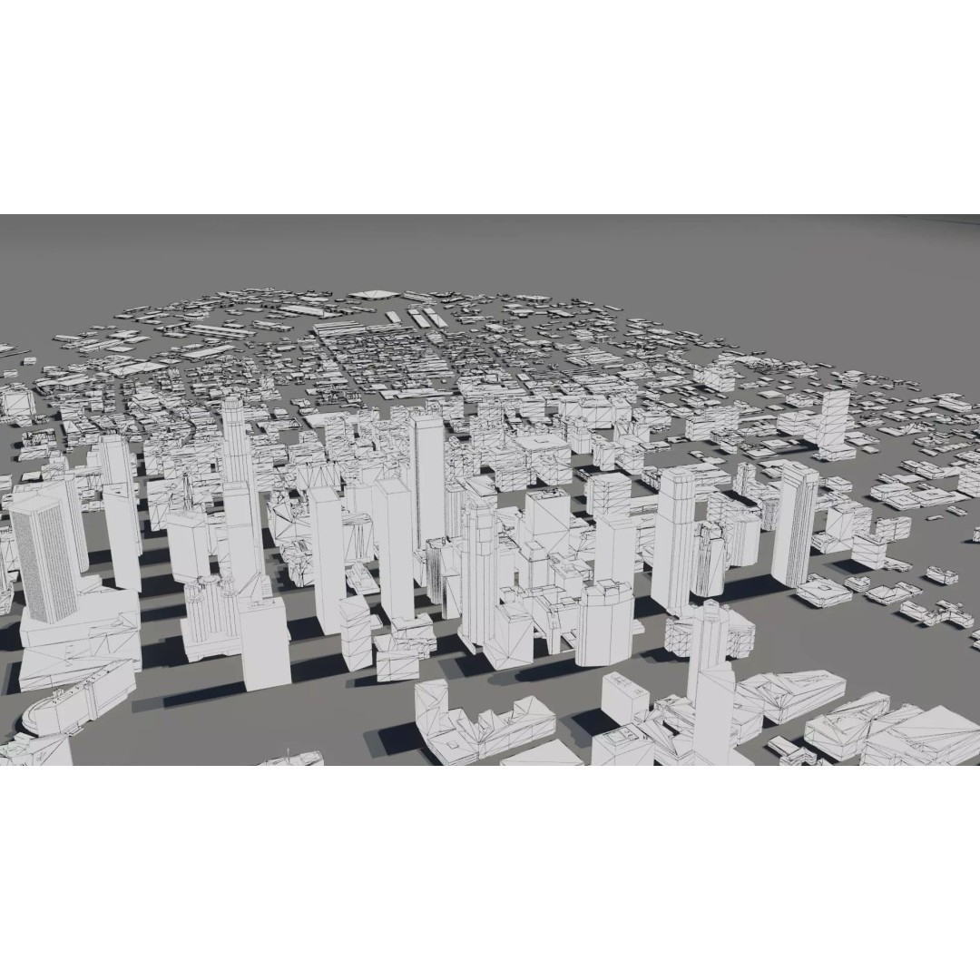 Big City 3D Model – Low Poly Architectural Asset, FBX - View 11