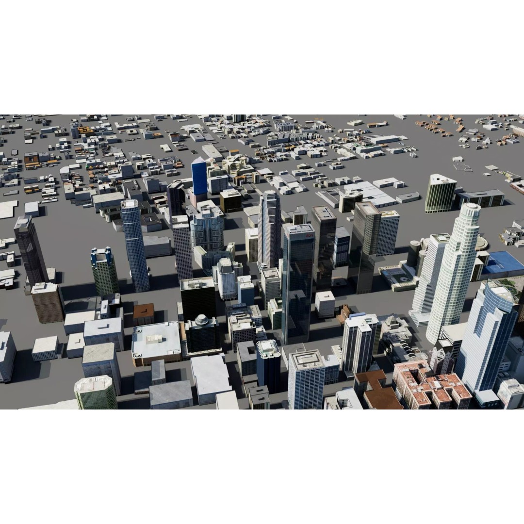 Big City 3D Model – Low Poly Architectural Asset, FBX - View 2