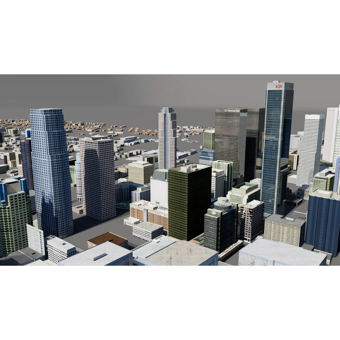 Big City 3D Model – Low Poly Architectural Asset, FBX - View 4