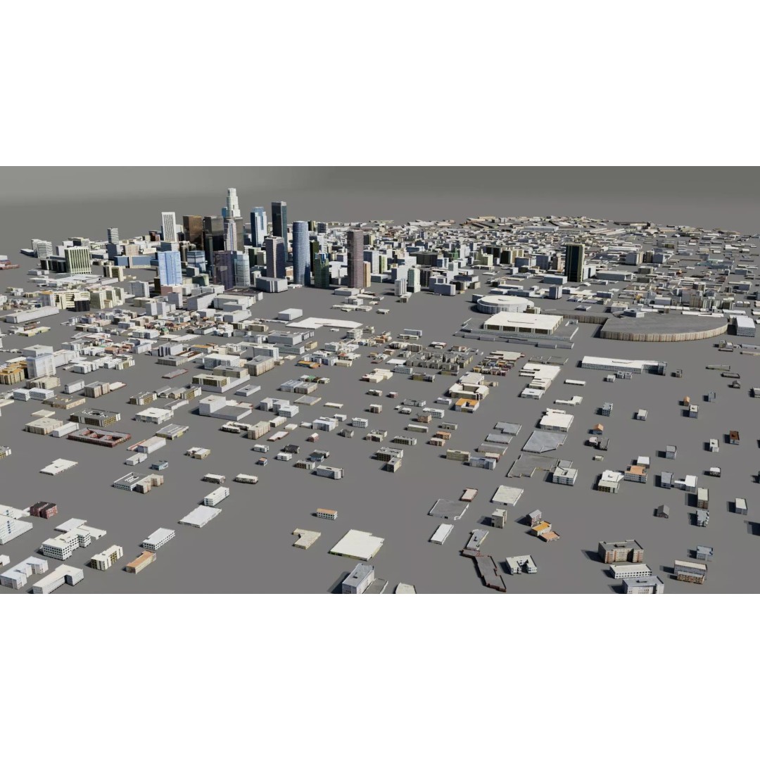 Big City 3D Model – Low Poly Architectural Asset, FBX - View 5