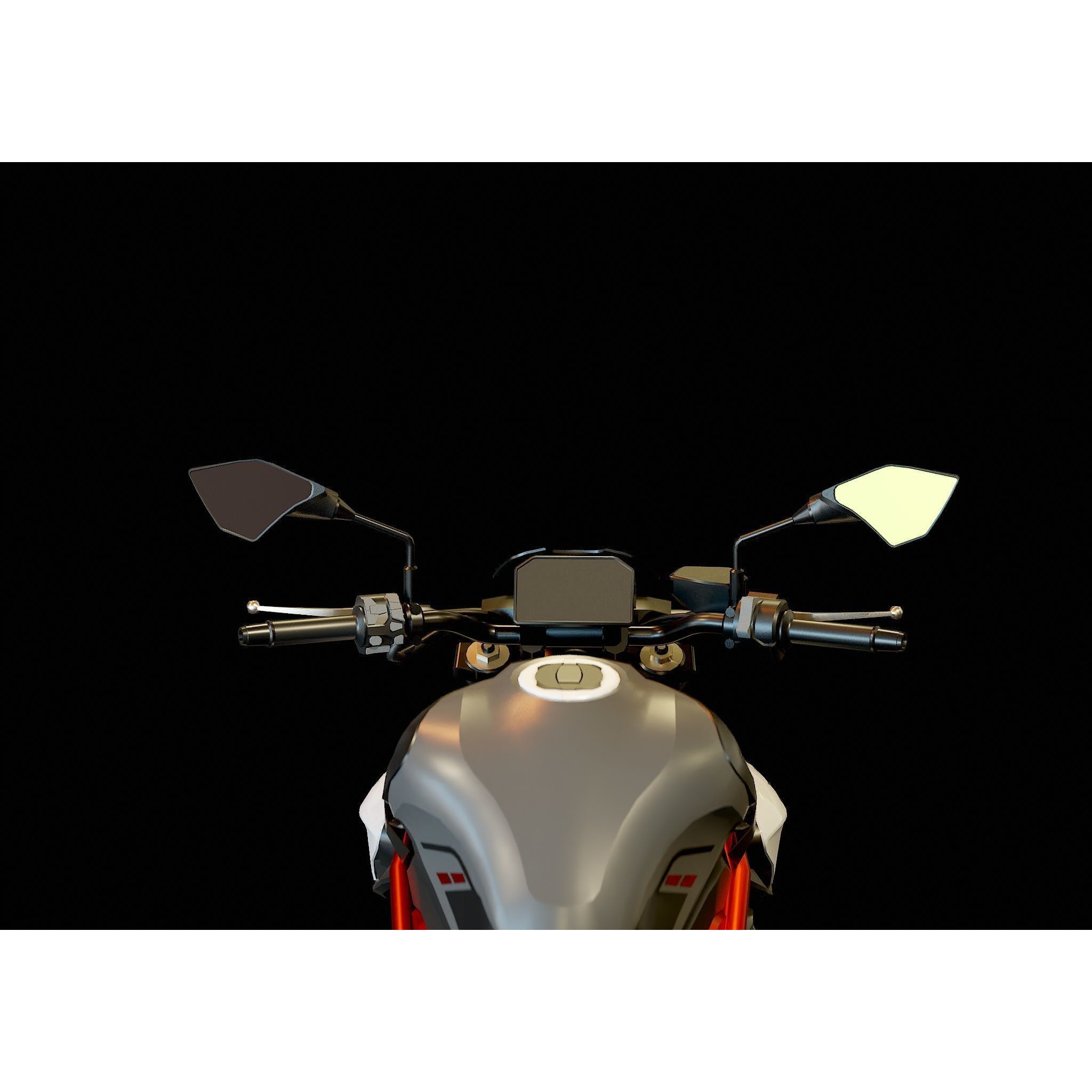 Kawasaki Z900 2025 - Base Mesh 3D Model - View 9