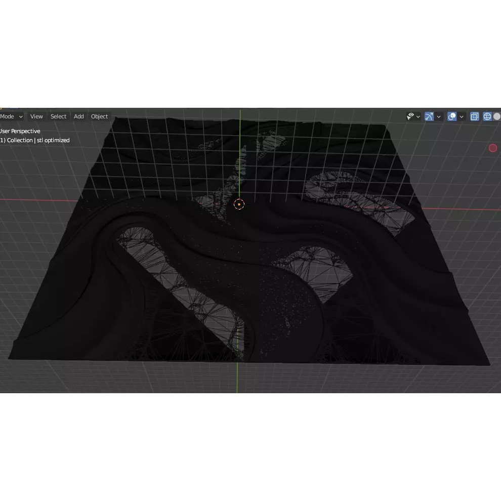 Modern Abstract Organic Wave Decor 3D Model – CNC Ready STL, FBX, OBJ