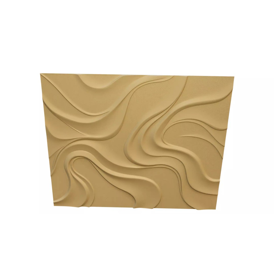 Modern Abstract Organic Wave Decor 3D Model – CNC Ready STL, FBX, OBJ - View 10