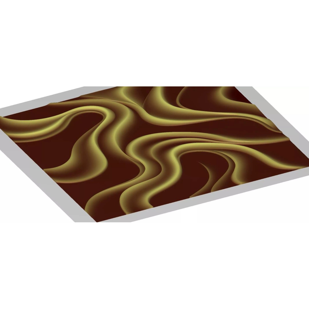 Modern Abstract Organic Wave Decor 3D Model – CNC Ready STL, FBX, OBJ - View 11