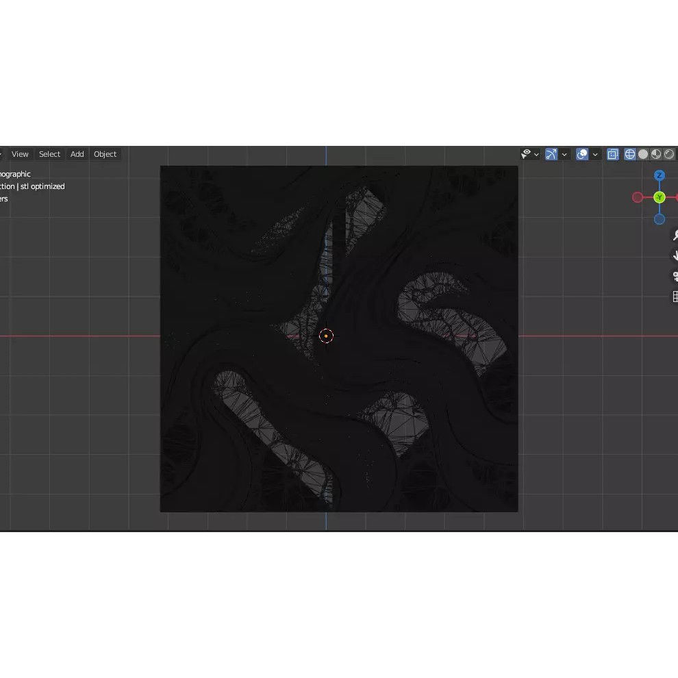 Modern Abstract Organic Wave Decor 3D Model – CNC Ready STL, FBX, OBJ - View 13