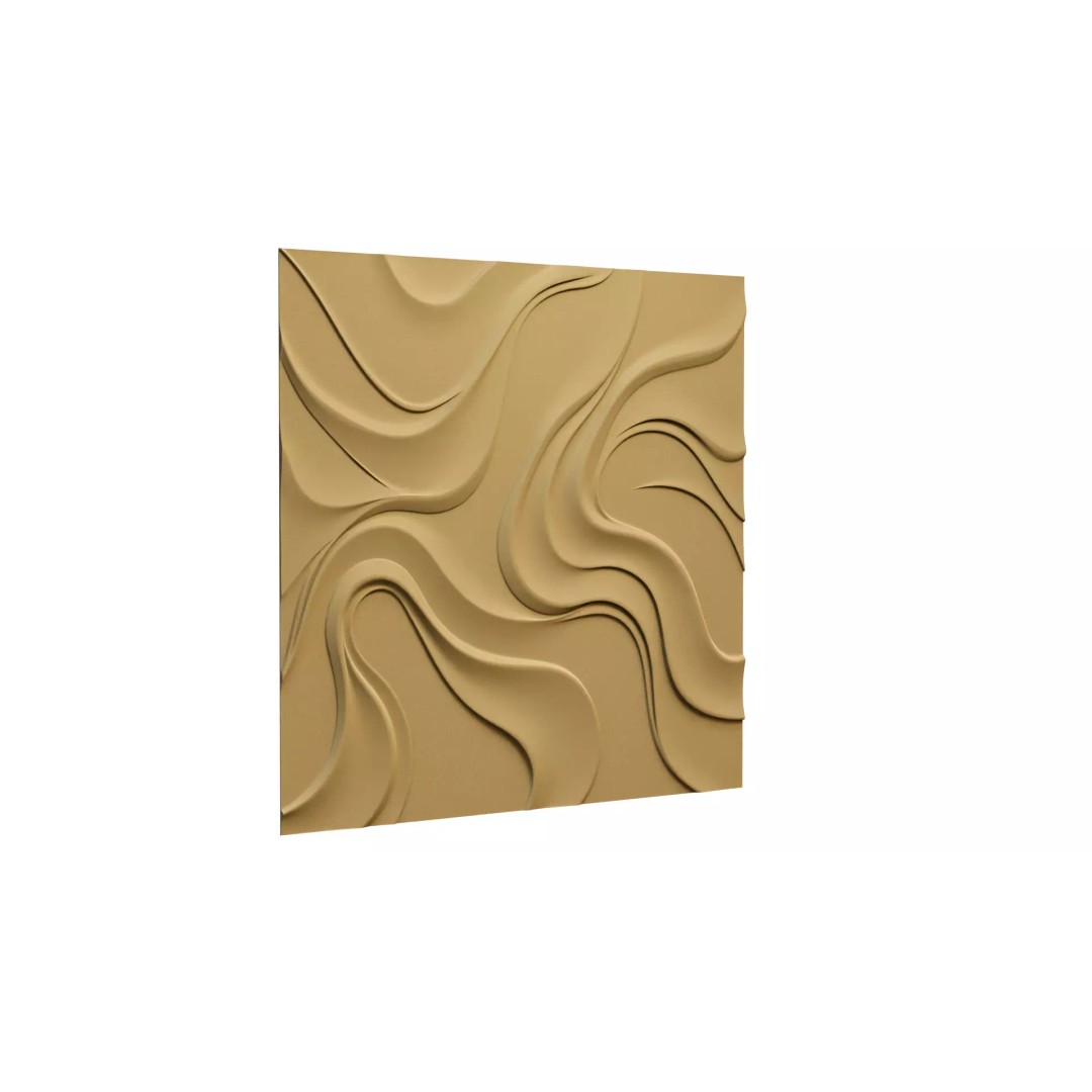 Modern Abstract Organic Wave Decor 3D Model – CNC Ready STL, FBX, OBJ - View 4