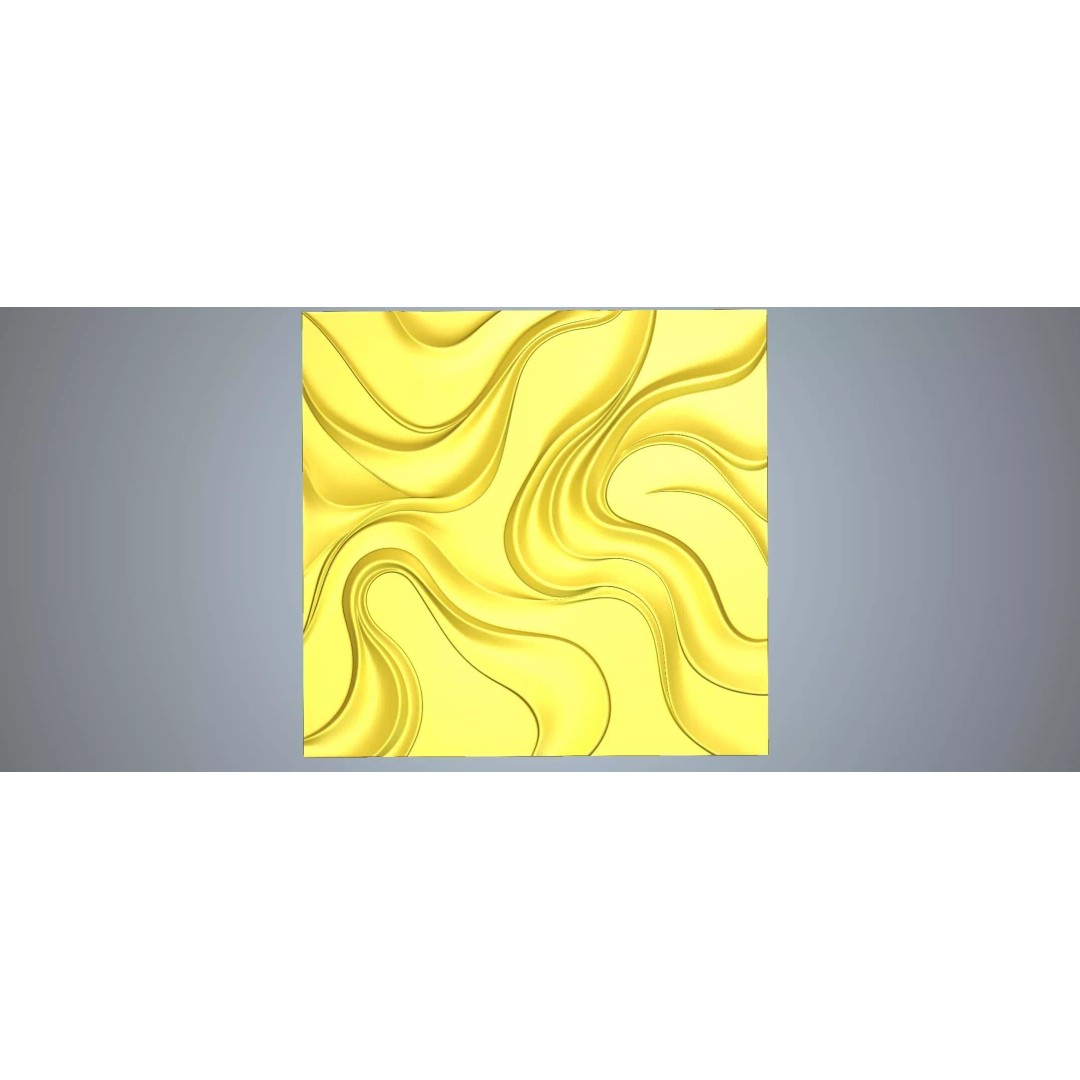Modern Abstract Organic Wave Decor 3D Model – CNC Ready STL, FBX, OBJ - View 5