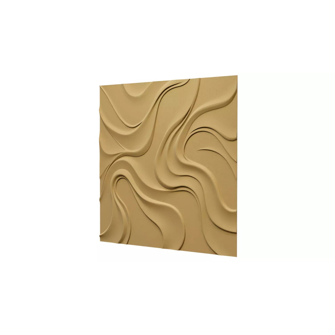 Modern Abstract Organic Wave Decor 3D Model – CNC Ready STL, FBX, OBJ - View 6