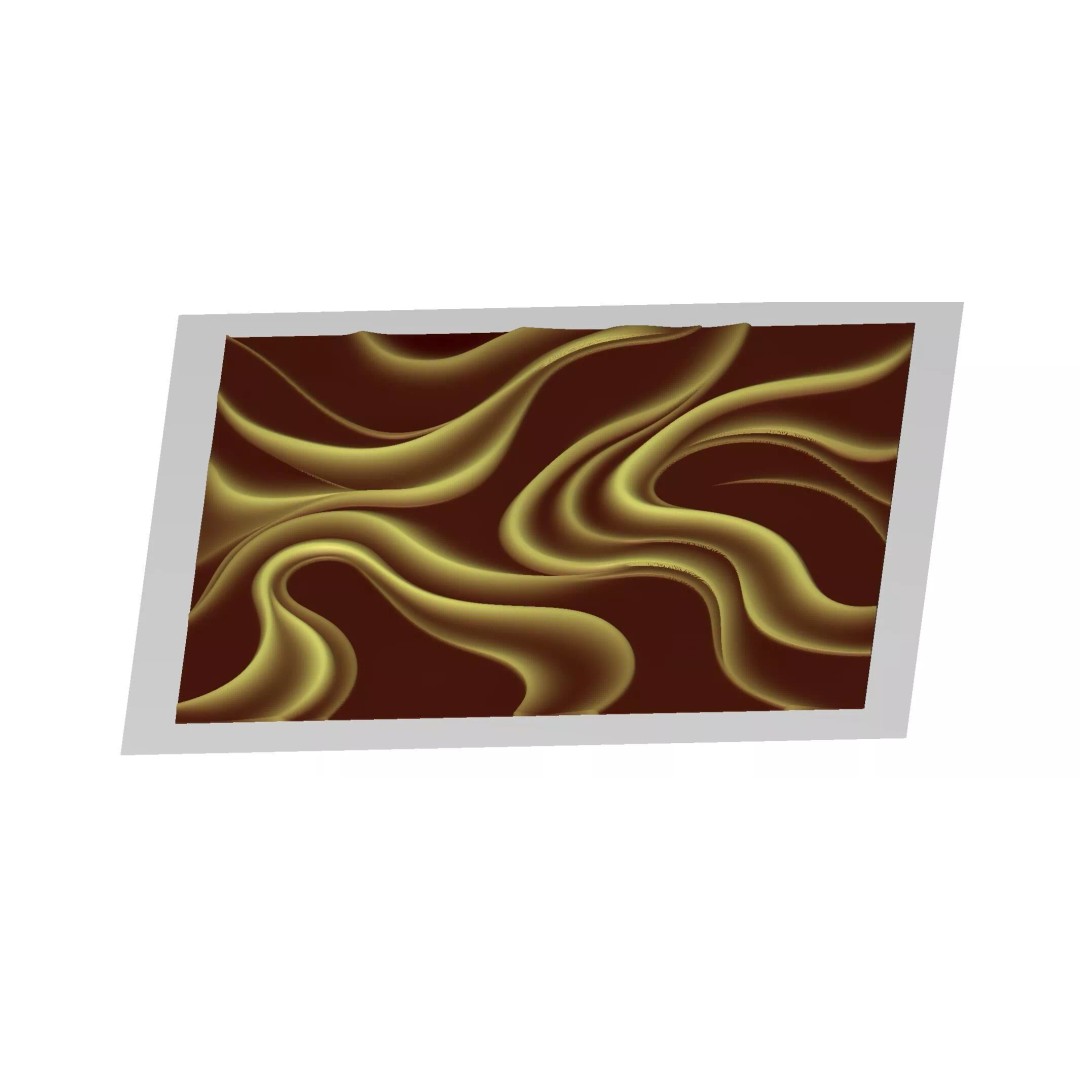 Modern Abstract Organic Wave Decor 3D Model – CNC Ready STL, FBX, OBJ - View 8