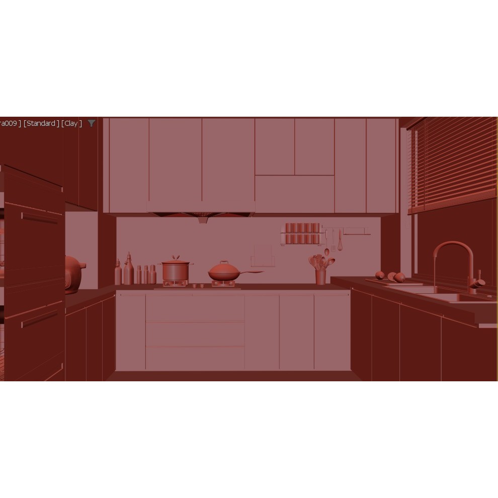 Living Room 3D Model – Modern Interior Scene with Textures, FBX, OBJ