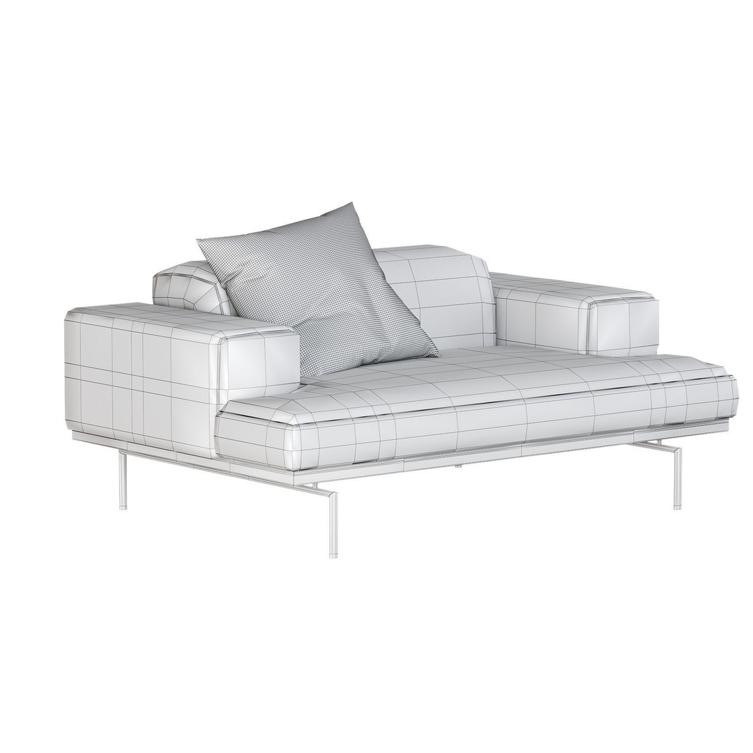 Living Divani SUMO Armchair 3D Model – Modern Furniture Asset, FBX, OBJ