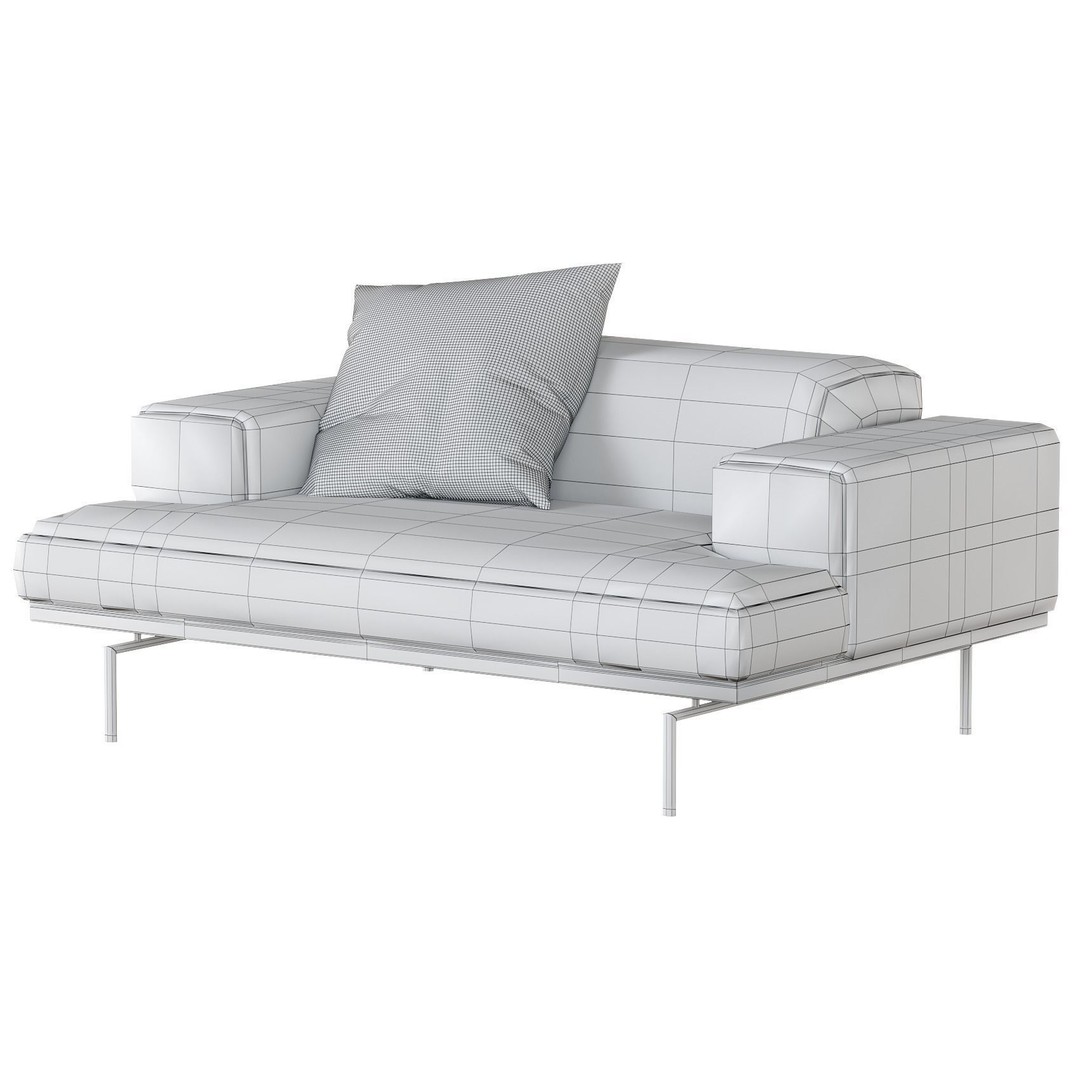 Living Divani SUMO Armchair 3D Model – Modern Furniture Asset, FBX, OBJ - View 12