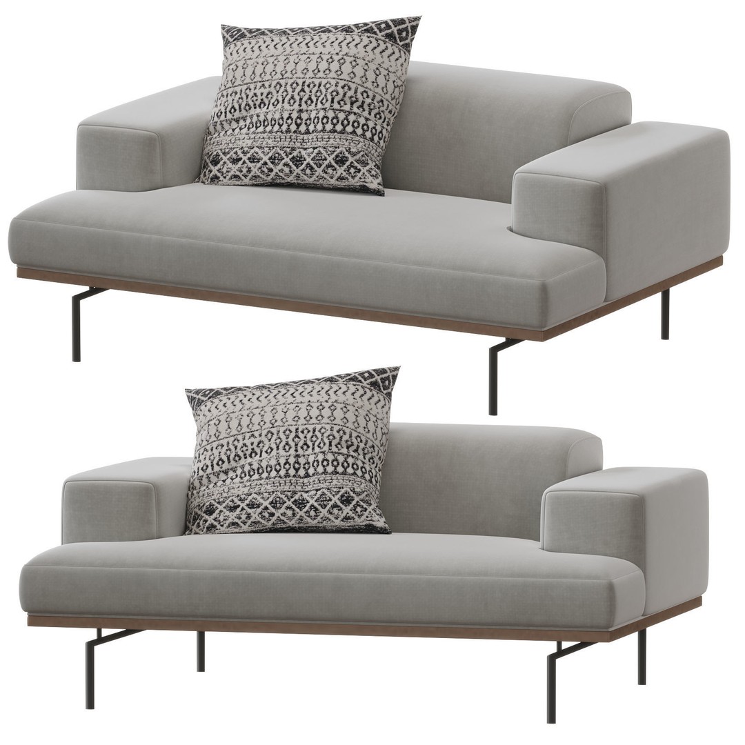 Living Divani SUMO Armchair 3D Model – Modern Furniture Asset, FBX, OBJ - View 3