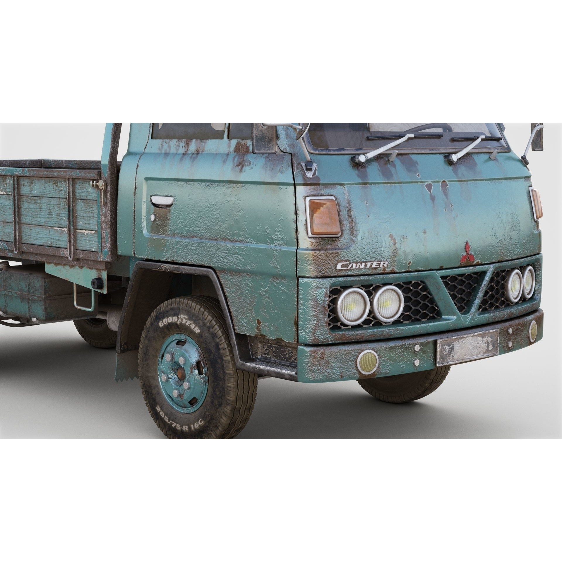 Mitsubishi Fuso Canter mk3 - PBR Game-Ready 3D Model - View 11