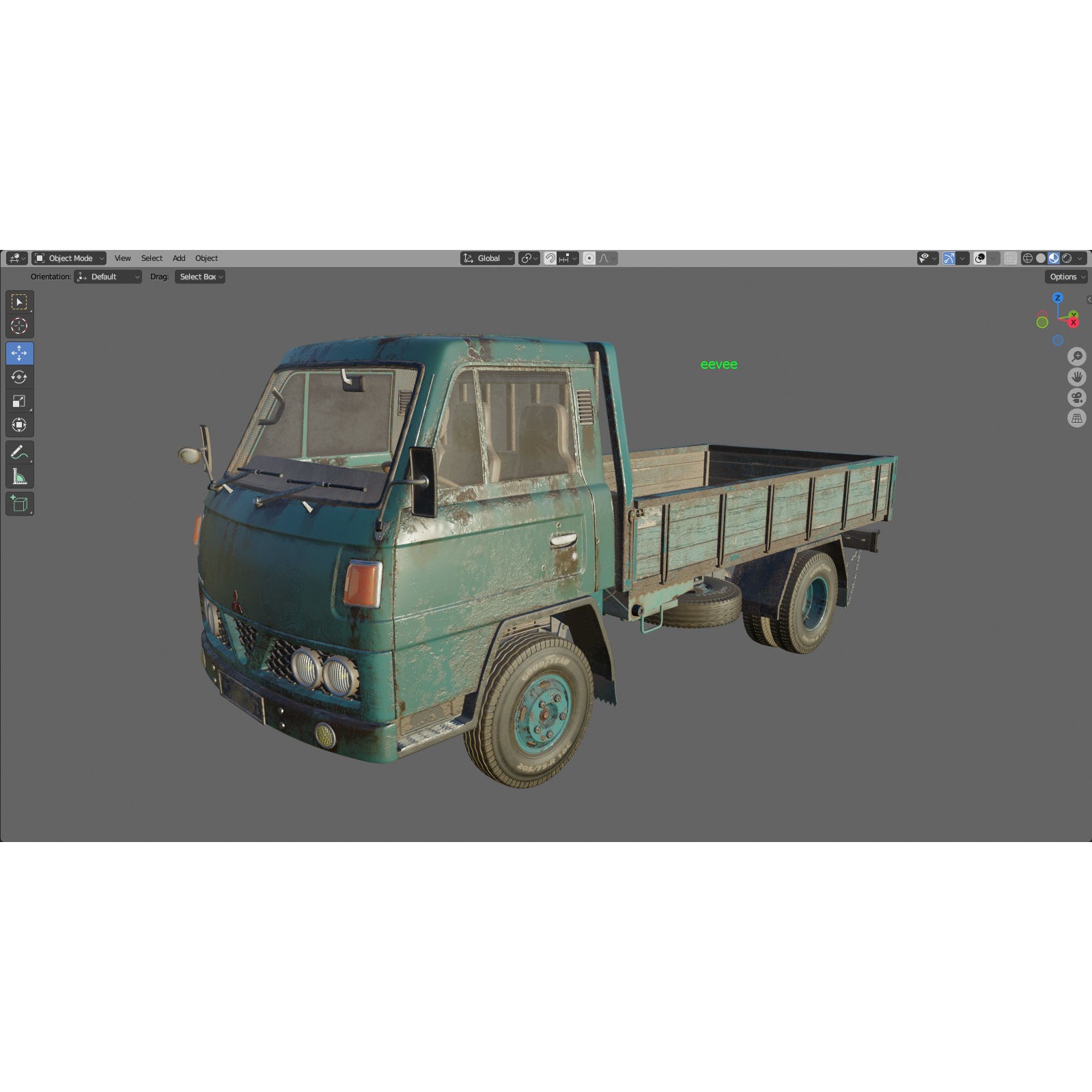 Mitsubishi Fuso Canter mk3 - PBR Game-Ready 3D Model - View 18