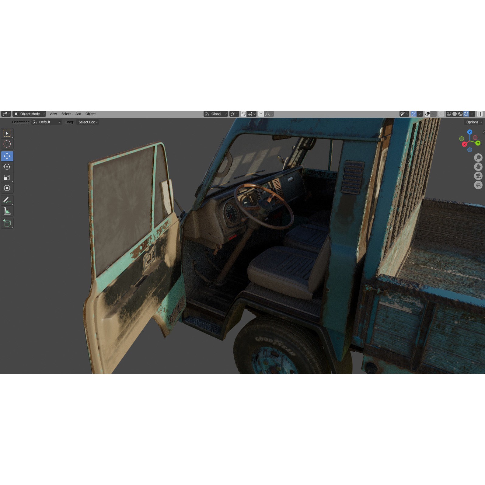 Mitsubishi Fuso Canter mk3 - PBR Game-Ready 3D Model - View 20