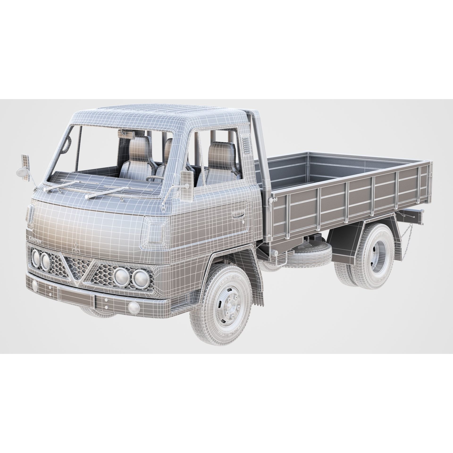 Mitsubishi Fuso Canter mk3 - PBR Game-Ready 3D Model - View 21