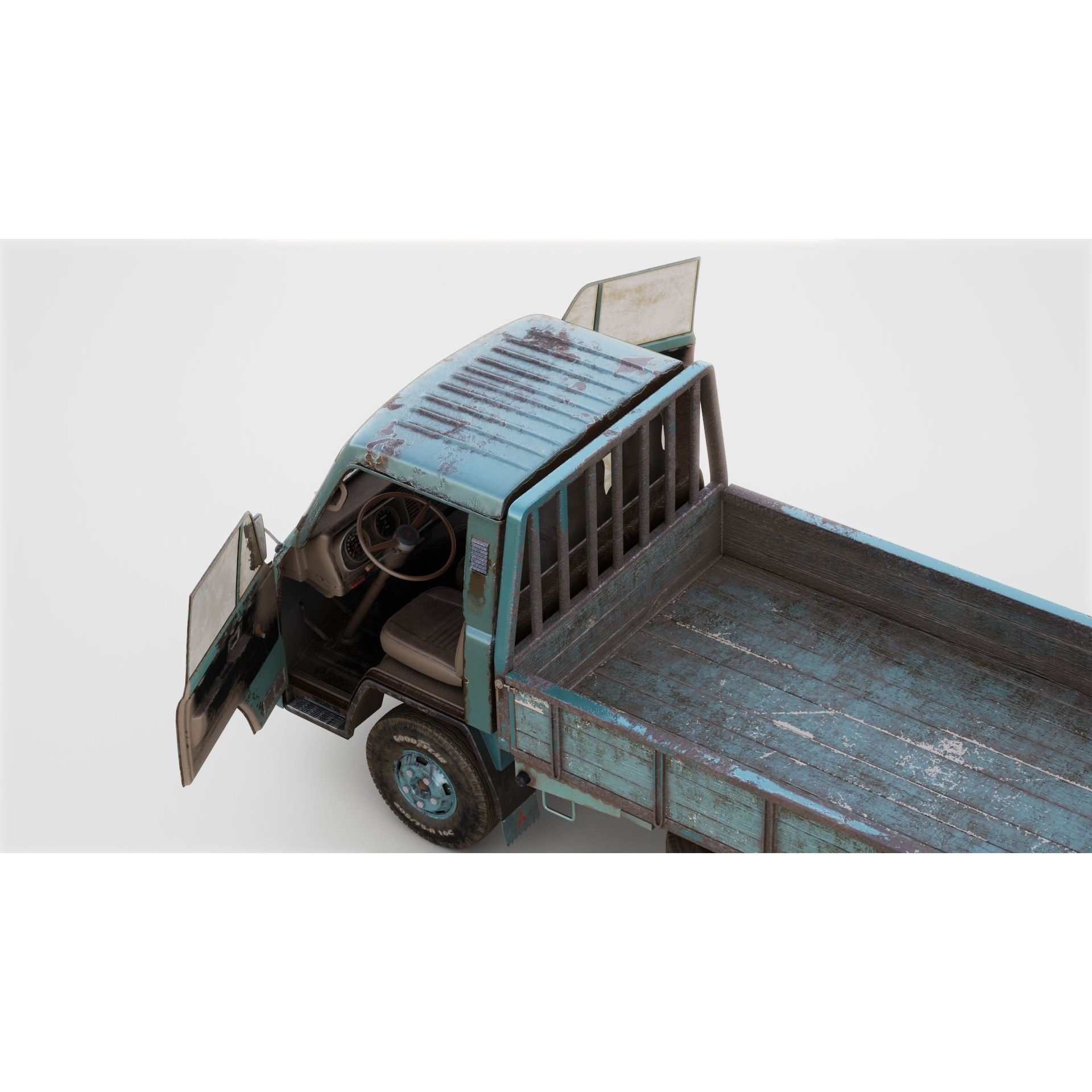 Mitsubishi Fuso Canter mk3 - PBR Game-Ready 3D Model - View 3