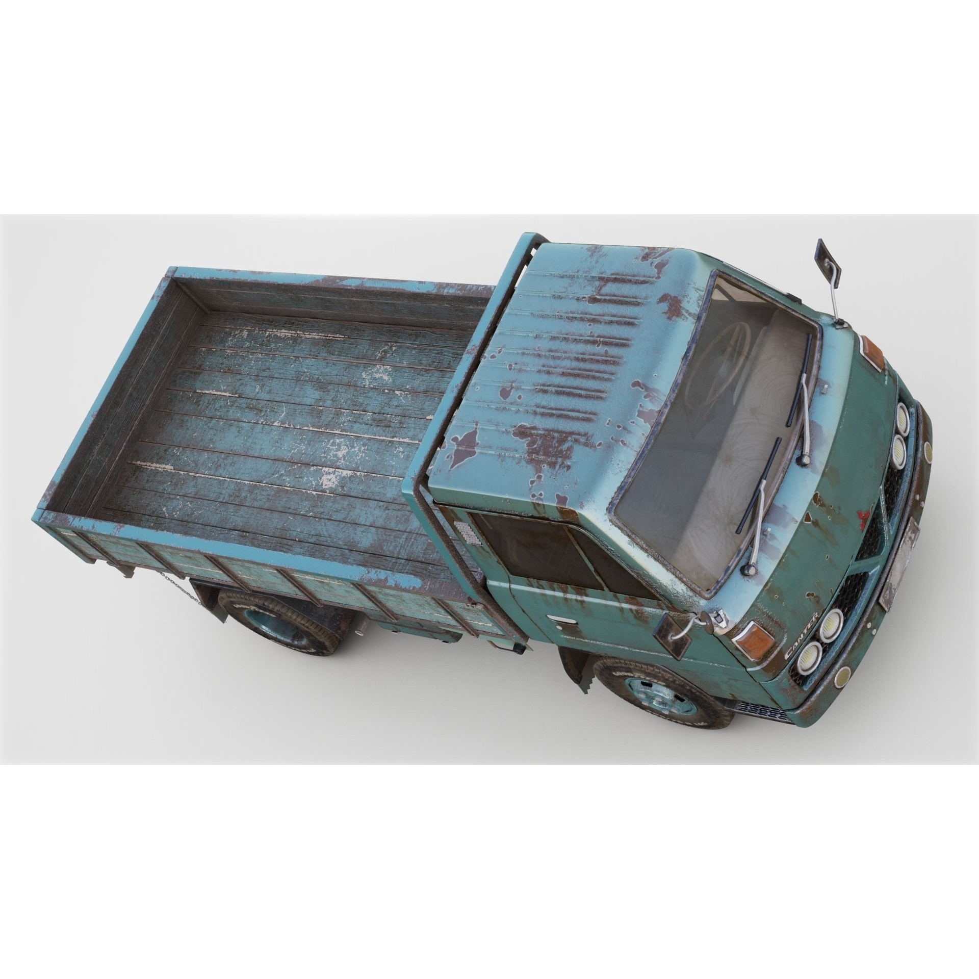 Mitsubishi Fuso Canter mk3 - PBR Game-Ready 3D Model - View 9