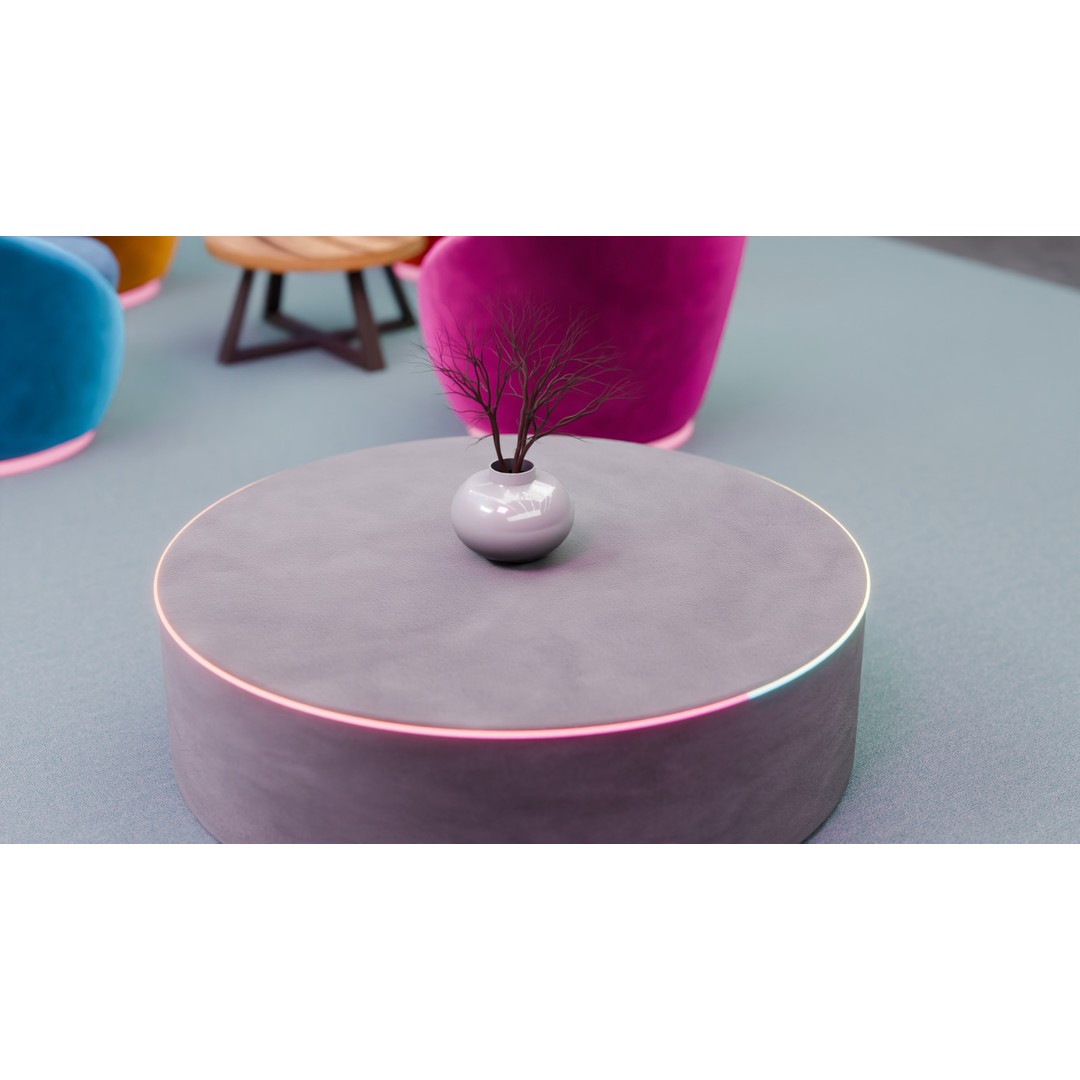 Futuristic Exhibition Booth 3D Model – Modern Hall Setup, Blender - View 11