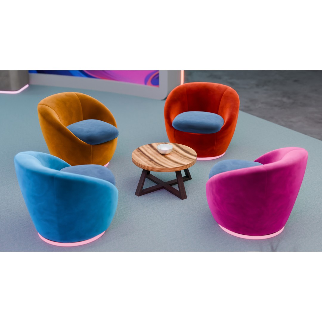 Futuristic Exhibition Booth 3D Model – Modern Hall Setup, Blender - View 5