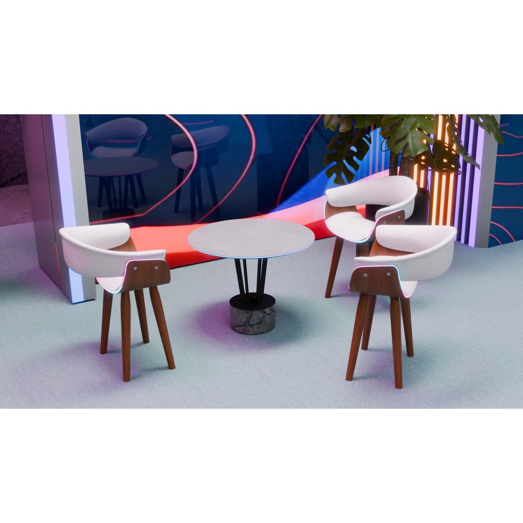 Futuristic Exhibition Booth 3D Model – Modern Hall Setup, Blender - View 8
