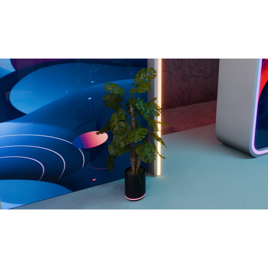 Futuristic Exhibition Booth 3D Model – Modern Hall Setup, Blender - View 9