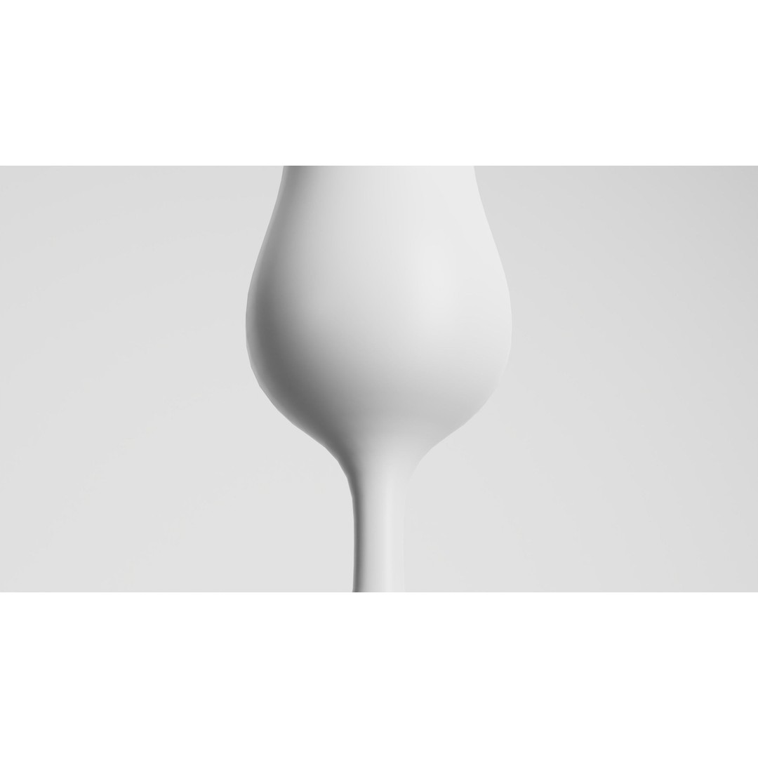 Tulip Glass 3D Model – Low Poly PBR Kitchenware, FBX, OBJ - View 11