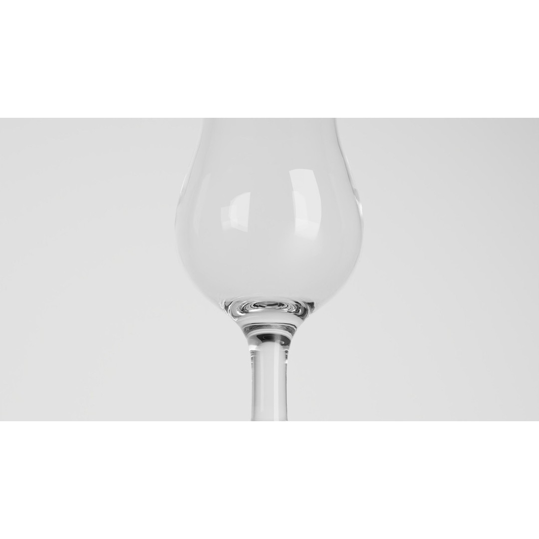 Tulip Glass 3D Model – Low Poly PBR Kitchenware, FBX, OBJ - View 6
