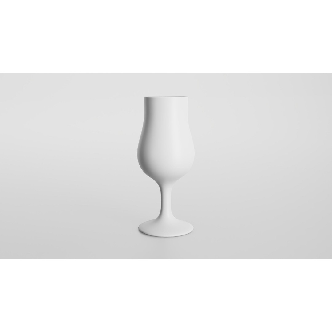 Tulip Glass 3D Model – Low Poly PBR Kitchenware, FBX, OBJ - View 8