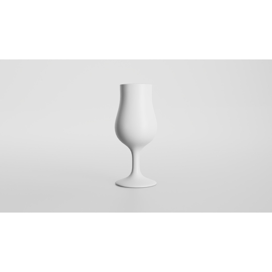 Tulip Glass 3D Model – Low Poly PBR Kitchenware, FBX, OBJ - View 9