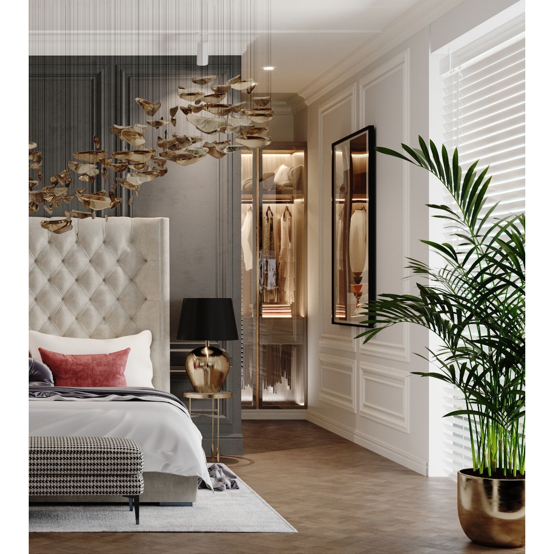 Modern Bedroom Luxury 3D Model – Realistic Interior Design, FBX - View 5