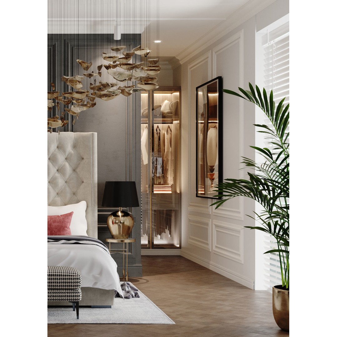 Modern Bedroom Luxury 3D Model – Realistic Interior Design, FBX - View 7