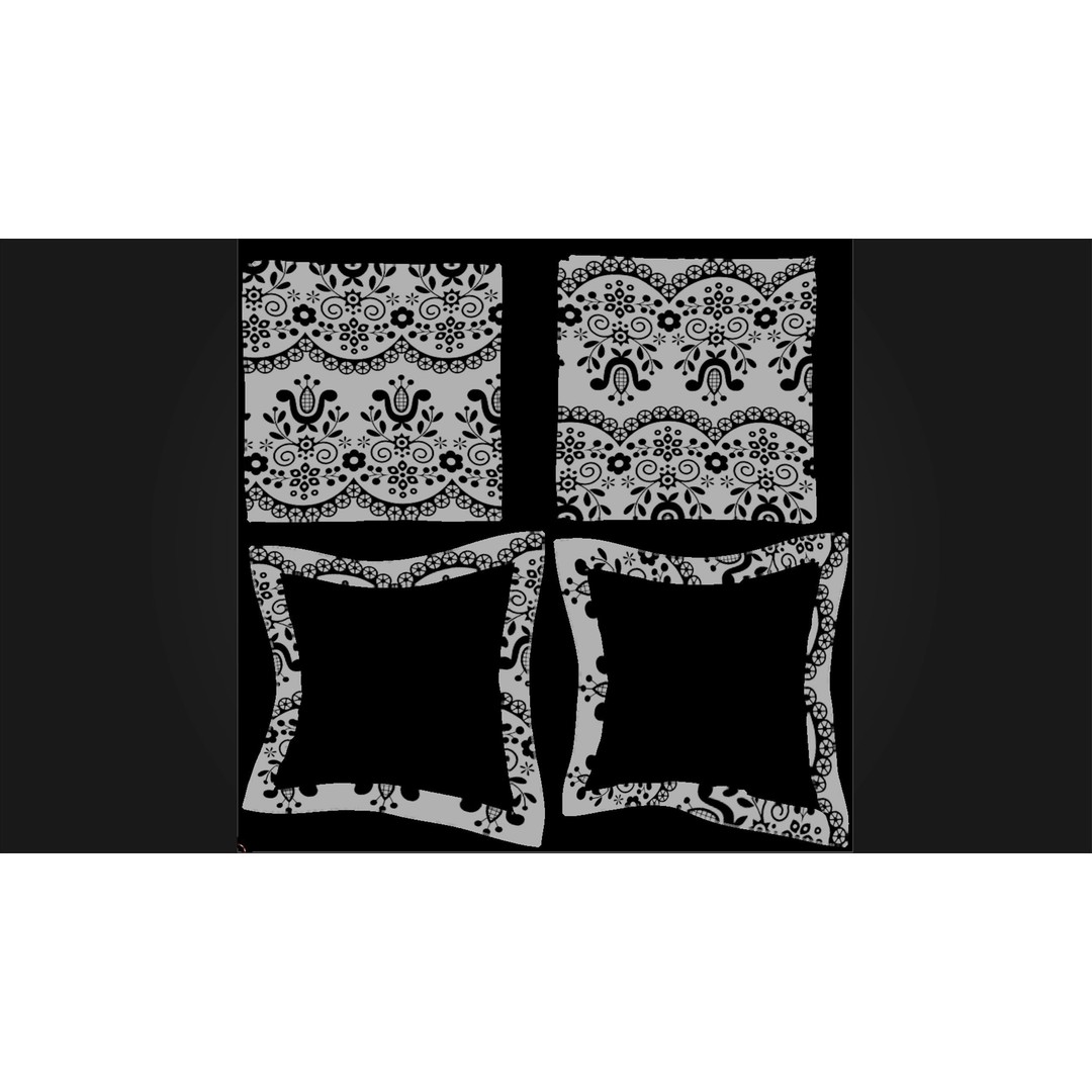 Modern Pillow Collection 3D Model – High-Detail Cushions for Archviz, FBX/OBJ - View 15