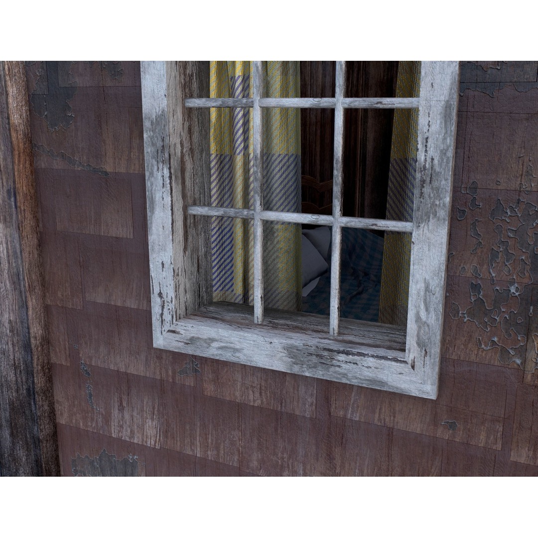 Old House 3D Model – Low Poly Game Asset for Village or Forest - View 34