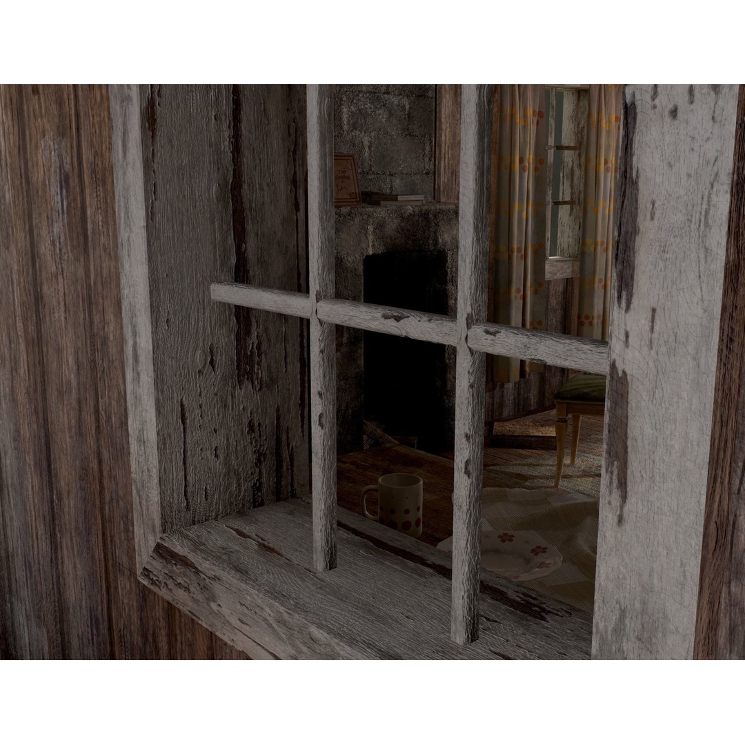 Old House 3D Model – Low Poly Game Asset for Village or Forest - View 47
